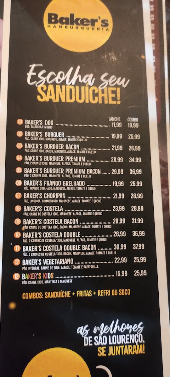 Menu Baker's Universal-1