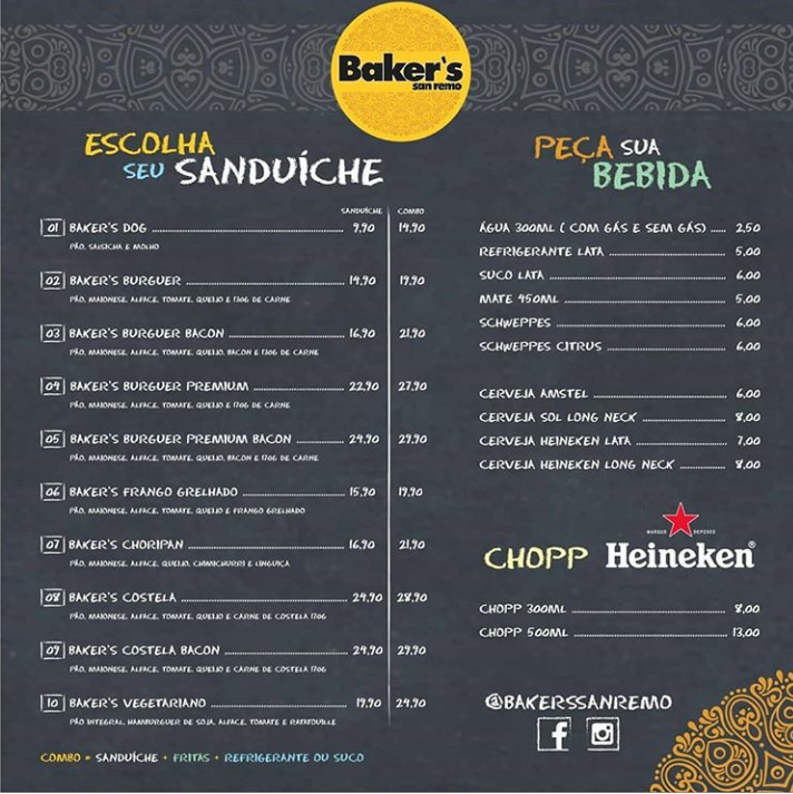 Menu Baker's Universal-2